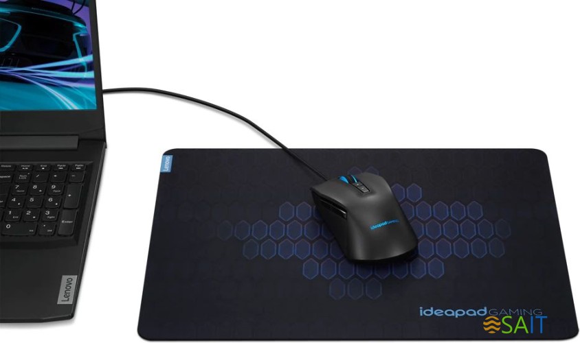 Коврик для мыши Lenovo IdeaPad Gaming Средний черный/синий 360x275x2мм (GXH1C97873)