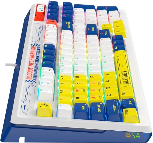 Клавиатура A4Tech Bloody B950 механическая синий/белый USB for gamer LED (B950)