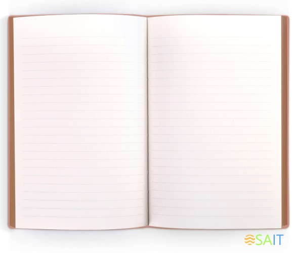 Блокнот Deli 22284BROWN 210х143мм искусст. кожа 96л коричневый