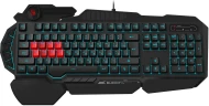 Клавиатура A4Tech Bloody B318 черный USB Multimedia for gamer LED (подставка для запястий) (B318)