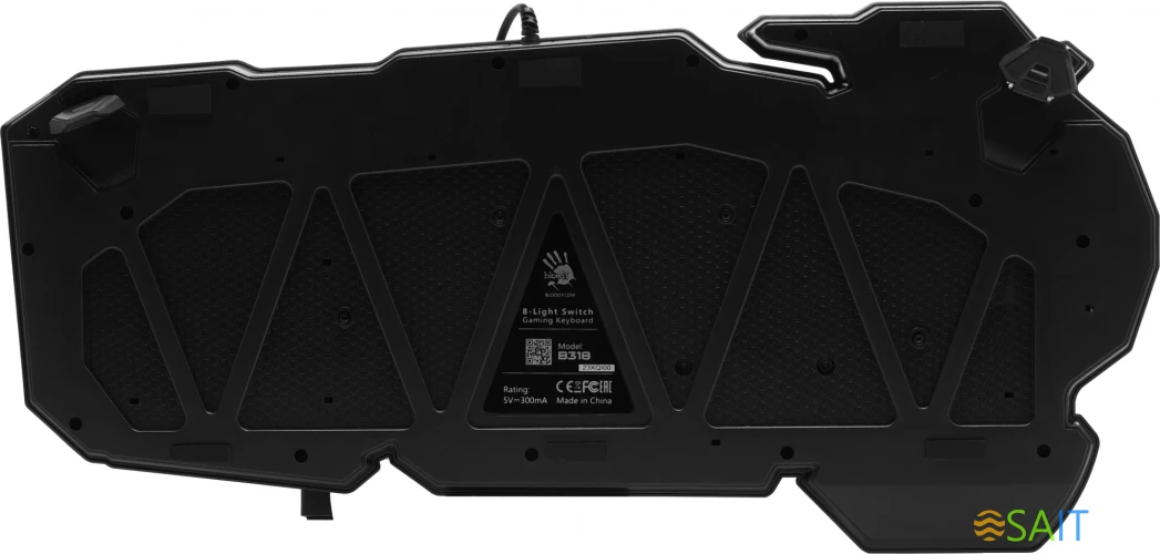 Клавиатура A4Tech Bloody B318 черный USB Multimedia for gamer LED (подставка для запястий) (B318)