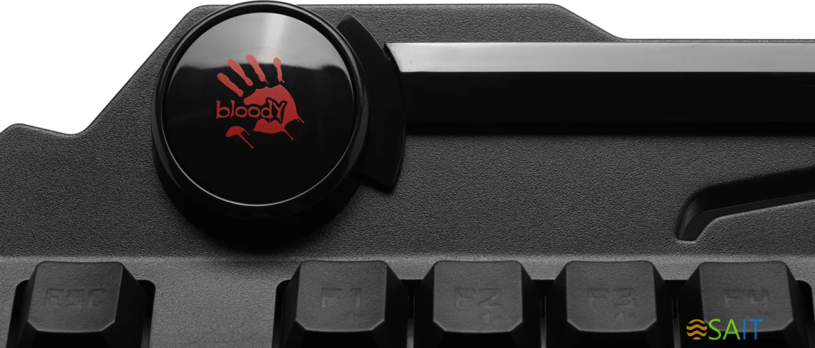 Клавиатура A4Tech Bloody B318 черный USB Multimedia for gamer LED (подставка для запястий) (B318)