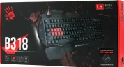Клавиатура A4Tech Bloody B318 черный USB Multimedia for gamer LED (подставка для запястий) (B318)