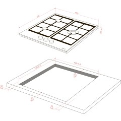 Варочная поверхность MONSHER MONSHER MGG 43 Blanc