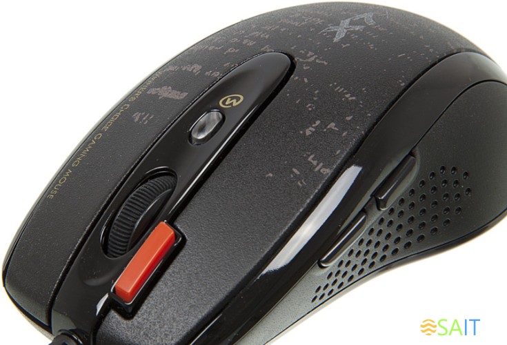 Мышь A4Tech V-Track F5 черный/рисунок оптическая 3000dpi USB 6but