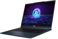 Ноутбук MSI Stealth 16 AI Studio A1VHG-061RU Core Ultra 9 185H 32Gb SSD2Tb NVIDIA GeForce RTX4080 12Gb 16" IPS UHD+ (3840x2400) Windows 11 Home dk.blue WiFi BT Cam (9S7-15F312-061)
