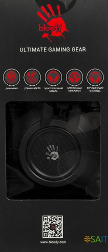 Наушники с микрофоном A4Tech Bloody G525 черный 2м мониторные оголовье (G525 BLACK)