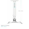 Кронштейн потолочный для проектора ONKRON ONKRON K5A WHITE