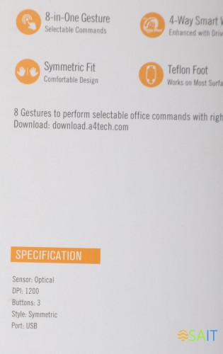 Мышь A4Tech OP-530NU черный оптическая 1200dpi USB 2but