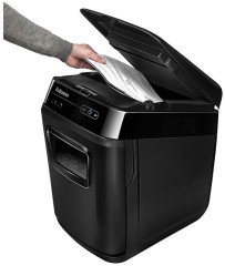 Шредер Fellowes® AutoMax® 200C, автоподача, DIN P-4, 4х38мм, 200 лст. авто, 10 ручн., 32 лтр., автор, шт Fellowes AutoMax 200C
