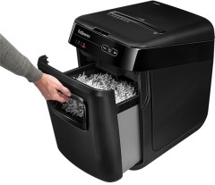Шредер Fellowes® AutoMax® 200C, автоподача, DIN P-4, 4х38мм, 200 лст. авто, 10 ручн., 32 лтр., автор, шт Fellowes AutoMax 200C