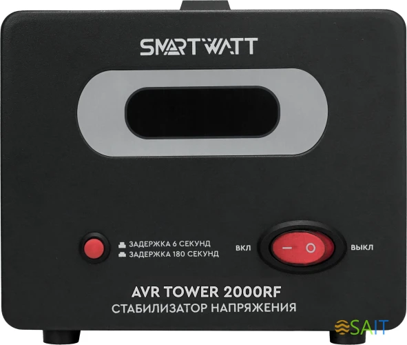 Стабилизатор напряжения Smartwatt AVR Tower 2000RF 2000ВА черный