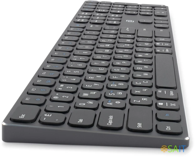 Клавиатура Оклик K867W серый/черный USB беспроводная BT/Radio slim Multimedia (2002130)