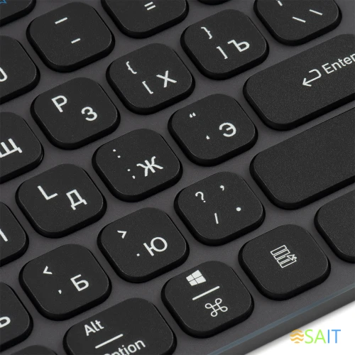 Клавиатура Оклик K867W серый/черный USB беспроводная BT/Radio slim Multimedia (2002130)
