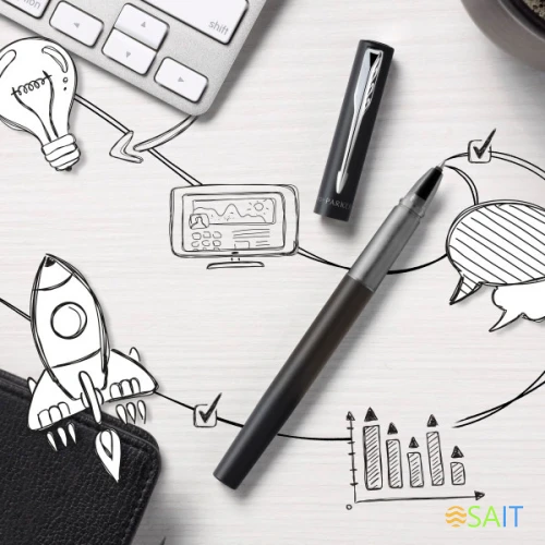 Ручка роллер Parker Vector XL (2159774) Black CT F черн. черн. подар.кор.