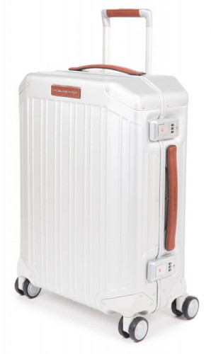 Чемодан Piquadro ALU (BV4425ALU/GRCU) 40x54x20см 37л. 4.3кг. алюминий/натур.кожа серый