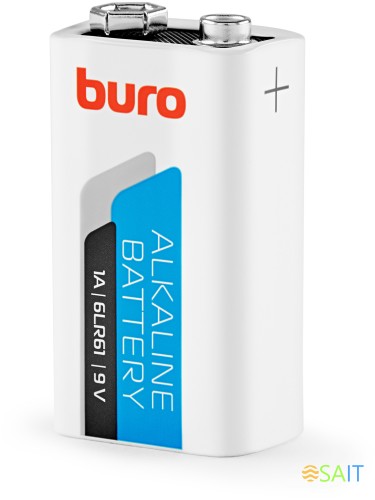 Батарея Buro Alkaline 6LR61 9V (1шт) блистер