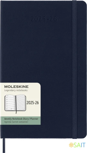 Еженедельник Moleskine ACADEMIC WKNT Large 130х210мм датир.18мес 208стр. синий сапфир