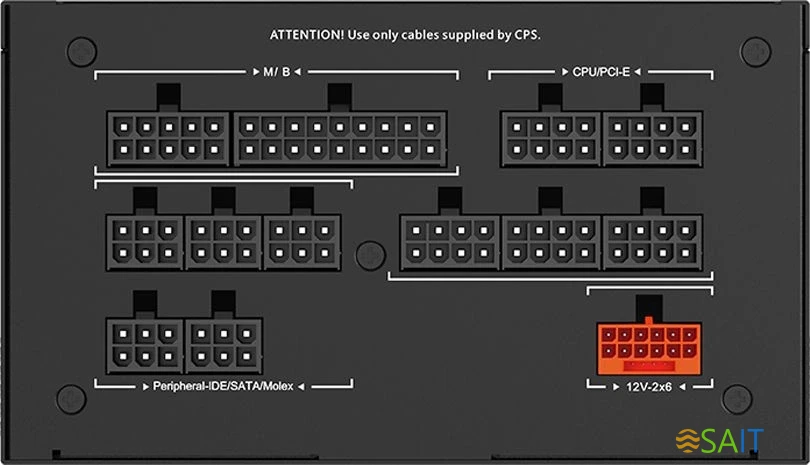 Блок питания PcCooler ATX 1200W P5-YS1200 -G1F Gen.5 80+ gold (20+4pin) APFC 135mm fan 12xSATA Cab Manag RTL