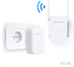 Сетевой адаптер Powerline Mercusys MP510 KIT AV1000 Gigabit Ethernet (ант.внеш.несъем.) 2ант. (упак.:2шт)