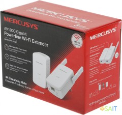 Сетевой адаптер Powerline Mercusys MP510 KIT AV1000 Gigabit Ethernet (ант.внеш.несъем.) 2ант. (упак.:2шт)
