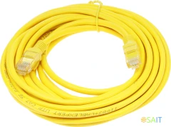 Патч-корд Premier PP12-5M/Y 1000Гбит/с UTP 4 пары cat.5E CCA molded 5м желтый RJ-45 (m)-RJ-45 (m)