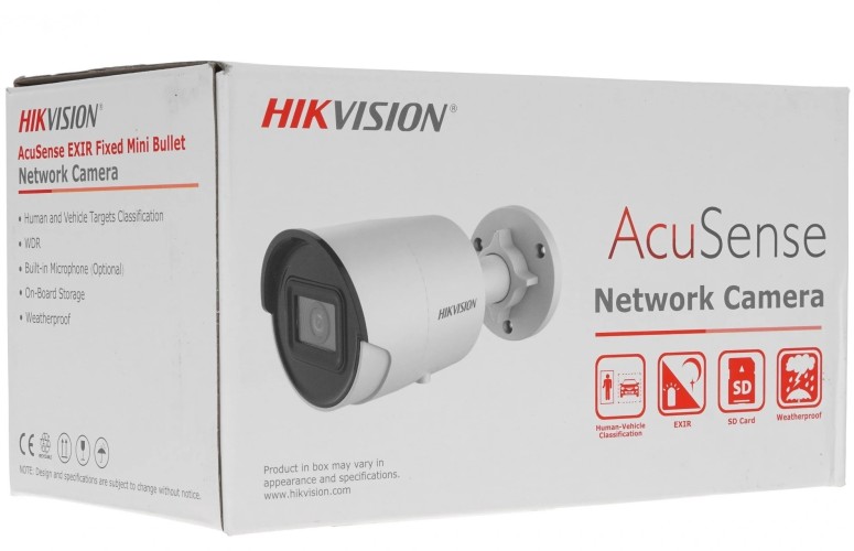 Камера видеонаблюдения IP Hikvision DS-2CD2023G2-IU(4MM)(D) 4-4мм цв. корп.:белый