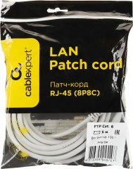 Патч-корд Premier PP6-5M 10000Гбит/с FTP 4 пары cat.6 CCA molded 5м серый RJ-45 (m)-RJ-45 (m)