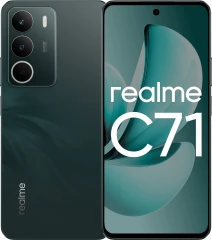 Смартфон Realme RMX5303 C71 128Gb 8Gb зеленый моноблок 3G 4G 2Sim 6.67" 720x1604 Android 15 50Mpix 802.11 a/b/g/n/ac NFC GPS GSM900/1800 GSM1900 Protect FM microSD max2048Gb