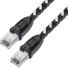 Патч-корд Greenconnect RJ45(m) - RJ45(m) Cat.6 3м черно-белый
