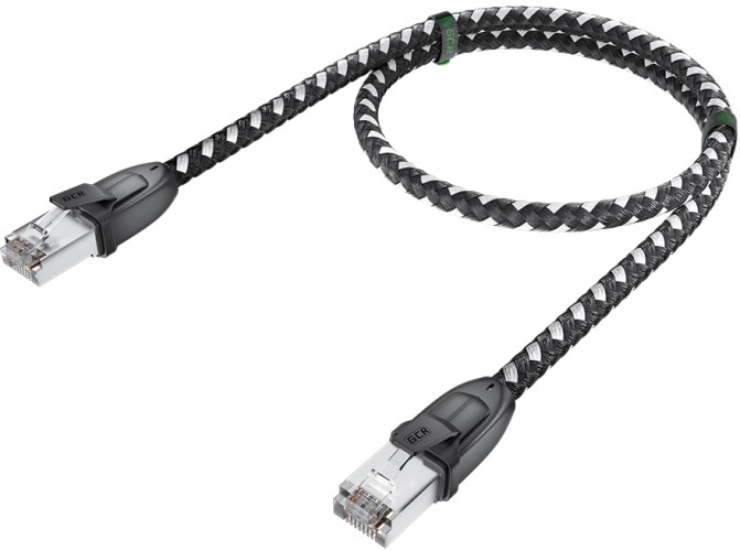 Патч-корд Greenconnect RJ45(m) - RJ45(m) Cat.6 3м черно-белый