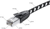 Патч-корд Greenconnect RJ45(m) - RJ45(m) Cat.6 3м черно-белый