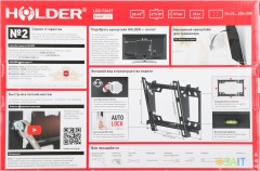 Кронштейн для телевизора Holder T2627-B черный 22"-40" макс.25кг настенный наклон