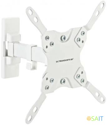 Кронштейн для телевизора Ultramounts UM864W белый 13"-42" макс.20кг настенный поворотно-выдвижной и наклонный