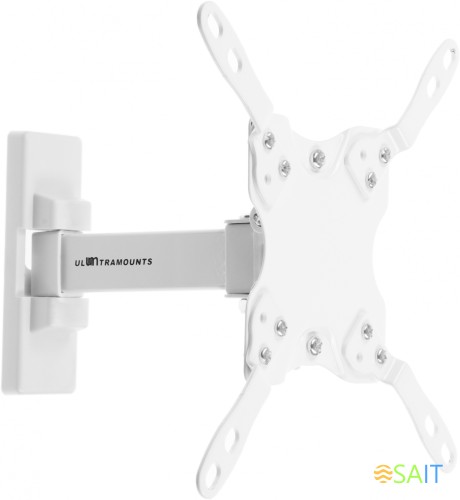 Кронштейн для телевизора Ultramounts UM864W белый 13"-42" макс.20кг настенный поворотно-выдвижной и наклонный
