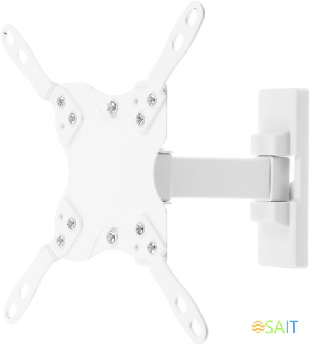 Кронштейн для телевизора Ultramounts UM864W белый 13"-42" макс.20кг настенный поворотно-выдвижной и наклонный