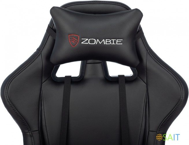 Кресло игровое Zombie GAME TETRA черный/карбон эко.кожа крестов. пластик