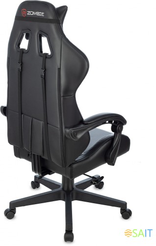 Кресло игровое Zombie GAME TETRA черный/карбон эко.кожа крестов. пластик