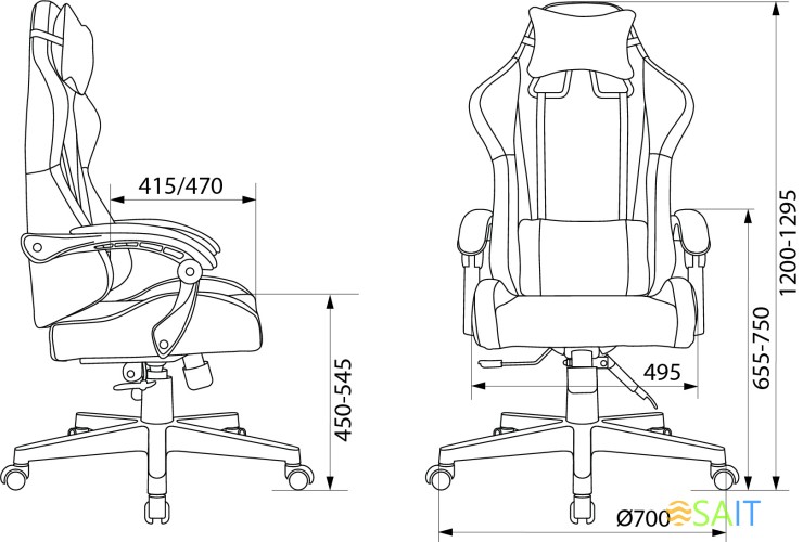 Кресло игровое Zombie GAME TETRA черный/карбон эко.кожа крестов. пластик