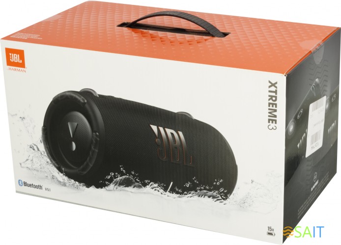 Колонка порт. JBL Xtreme 3 черный 100W 4.0 BT/3.5Jack 15м 5000mAh (JBLXTREME3BLKUK)