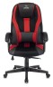 Кресло игровое Zombie 9 черный/красный ткань/эко.кожа крестов. пластик