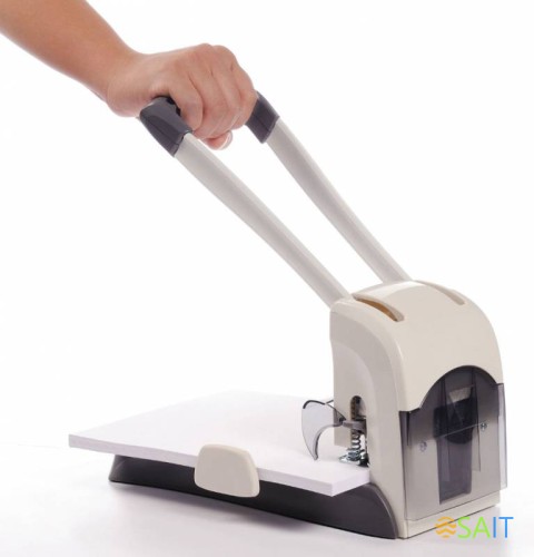 Дырокол Kw-Trio Lever-Tech HD 9556 макс.:200лист. металл серый отв.:2 с линейкой