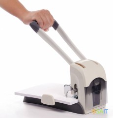 Дырокол Kw-Trio Lever-Tech HD 9556 макс.:200лист. металл серый отв.:2 с линейкой