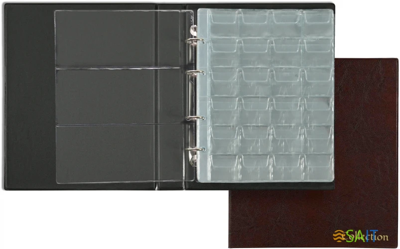 Папка на 4-х D-кольцах Silwerhof верт. ПВХ 0.6мм коричневый вмест.30лист.