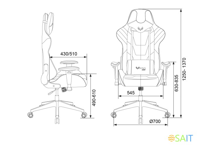Кресло игровое Zombie VIKING 4 AERO Edition черный ткань/эко.кожа с подголов. крестов. пластик