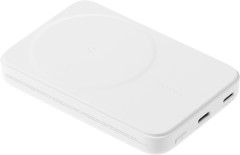 Мобильный аккумулятор Solove W12 5000mAh QC3.0/PD3.0 20W 3A USB-C беспров.зар. белый (W12 WHITE RUS)