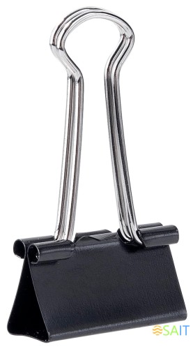 Зажимы Deli E38564 металл 25мм черный (упак.:12шт) картонная коробка