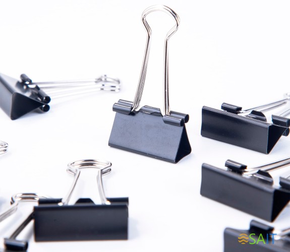 Зажимы Deli E38564 металл 25мм черный (упак.:12шт) картонная коробка