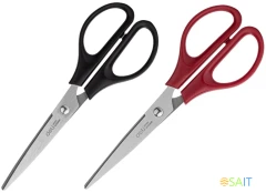 Ножницы Deli EM600 офисные 170мм ручки пластиковые сталь ассорти чехол с европод.