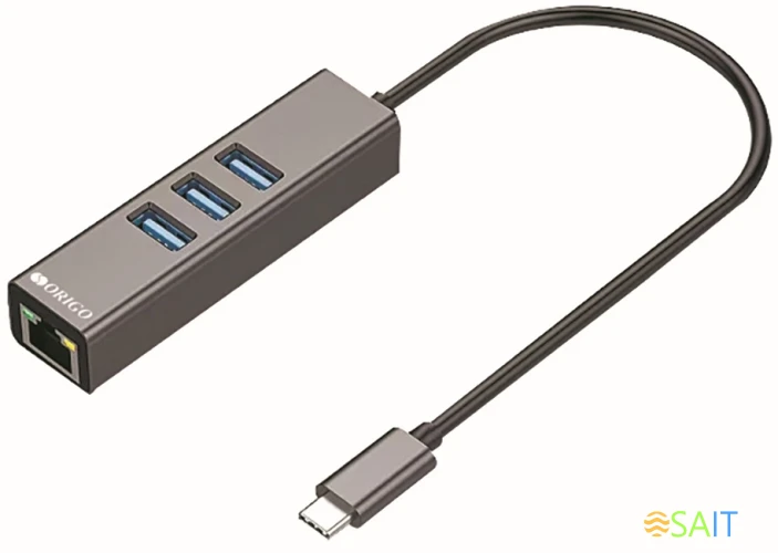Разветвитель USB-C Origo OU330N 3порт. серый (OU330N/A1A)
